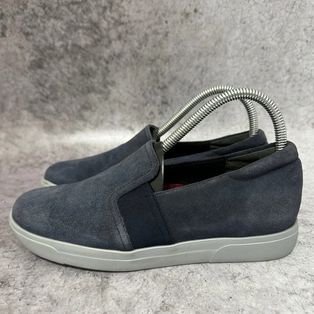 Munro Mandie Slip On Sneakers Womens 6.5 Navy Blue Suede Comfort Goring